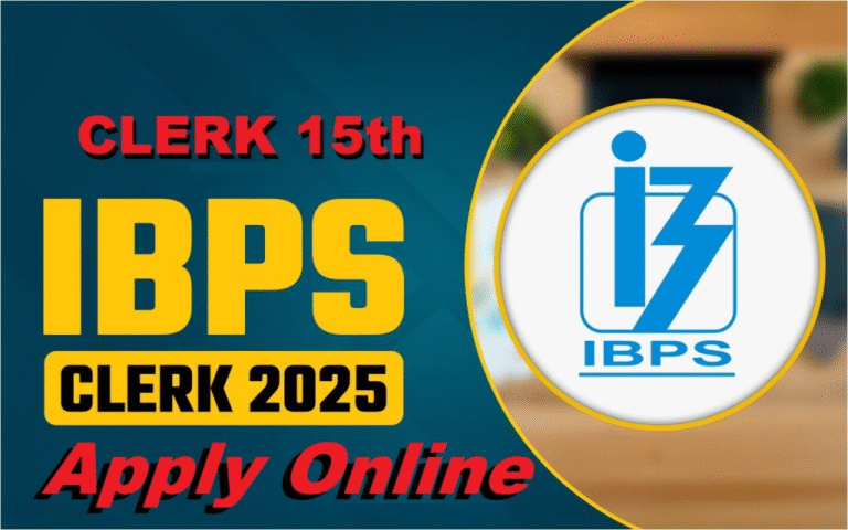 IBPS Clerk CSA 15th XV Online Form 2025 (10277 Post) – Start